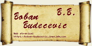 Boban Budečević vizit kartica
